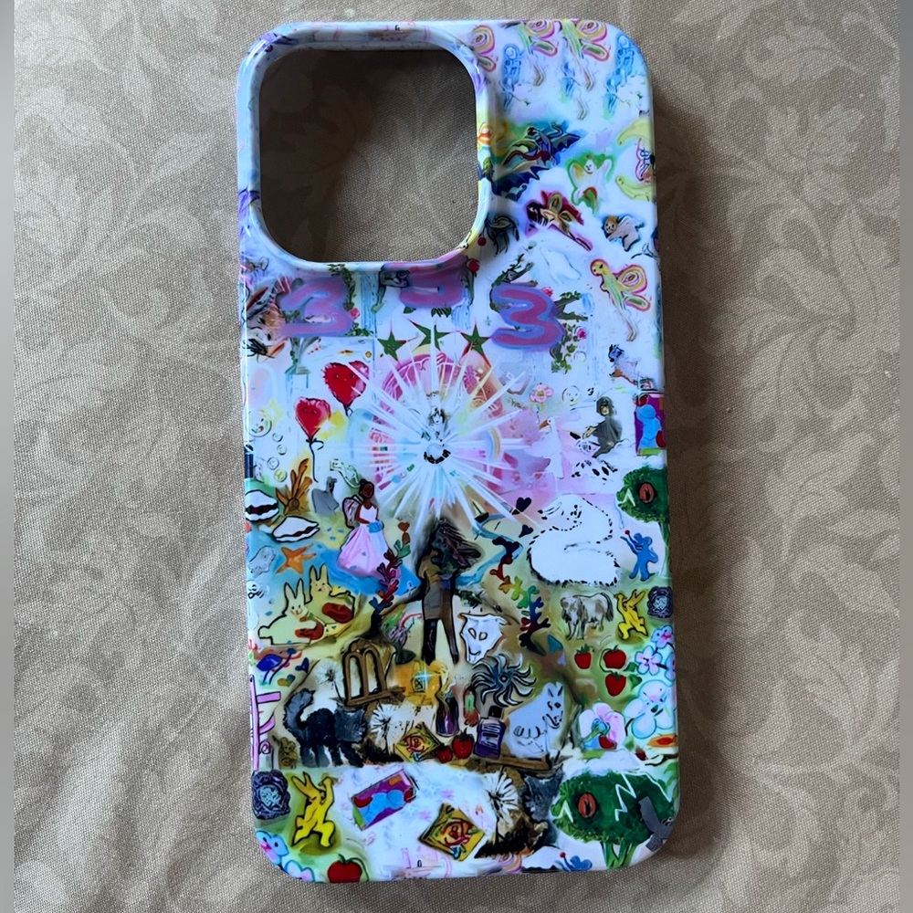 FREE W/ BUNDLE Cat with cigarette + whimsical angel number iPhone 13 PRO Cases